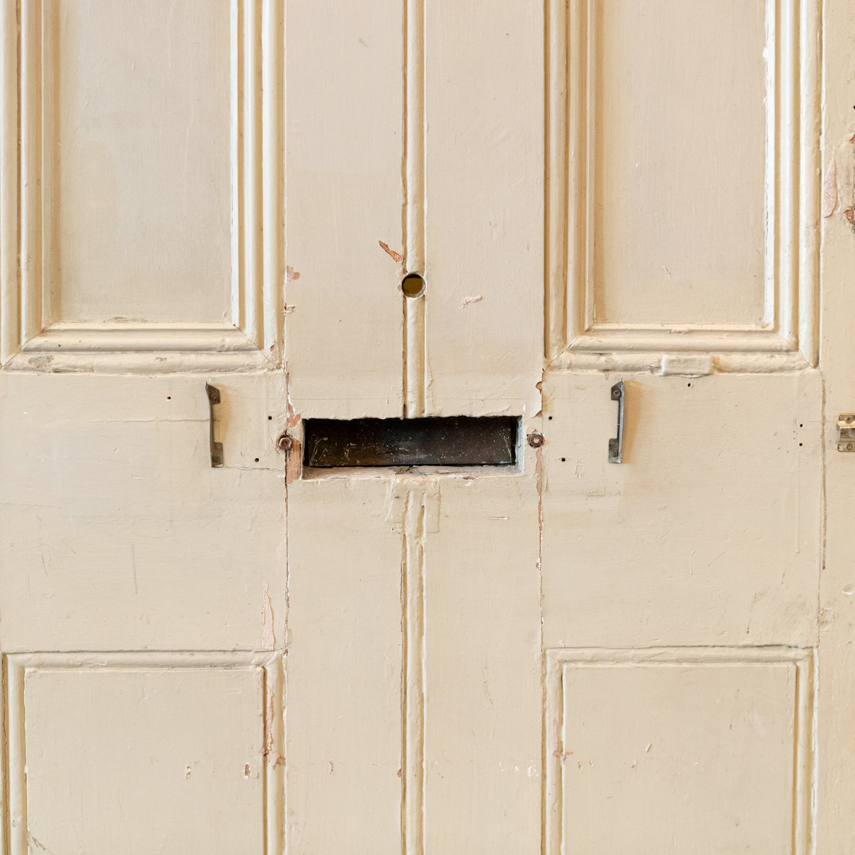 Antique Late Georgian Solid Pine Front Door with Arched Panels | 229.5cm x 106.5cm