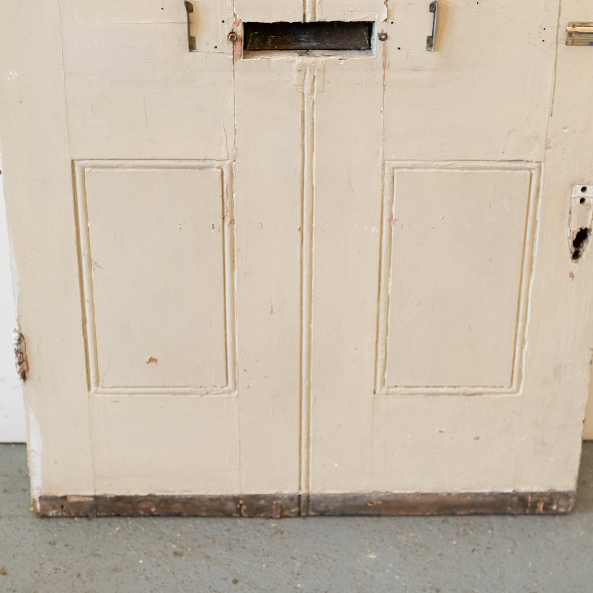 Antique Late Georgian Solid Pine Front Door with Arched Panels | 229.5cm x 106.5cm