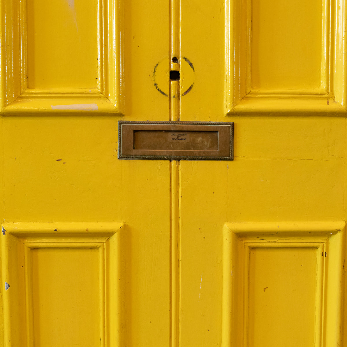 Antique Late Georgian Solid Pine Front Door with Arched Panels | 229.5cm x 106.5cm