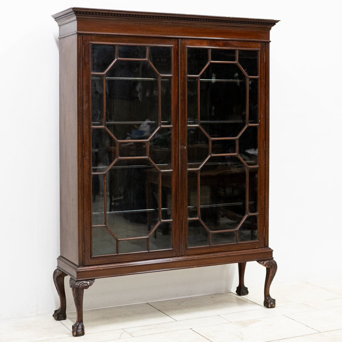Antique Mahogany Display Cabinet with | The Architectural Forum