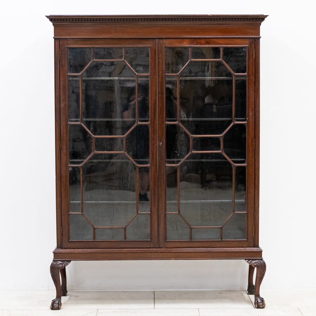 Antique Mahogany Display Cabinet with | The Architectural Forum