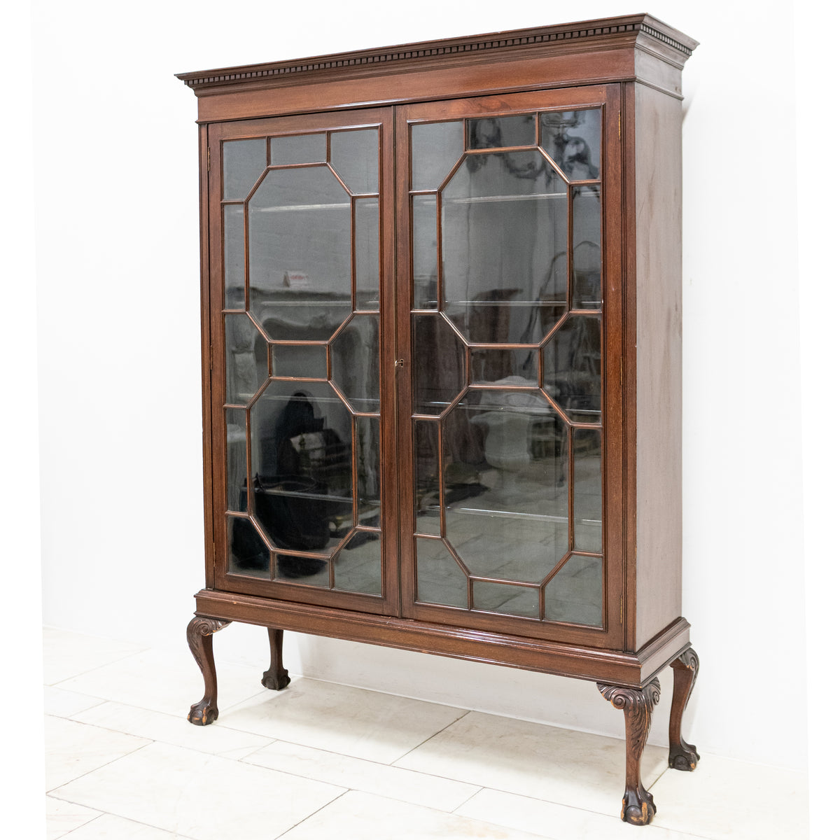 Antique Mahogany Display Cabinet with | The Architectural Forum