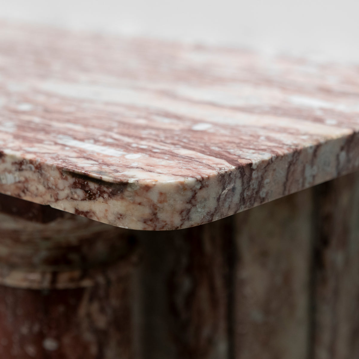 Antique Rojo Alicante Marble Fireplace Surround with Columns