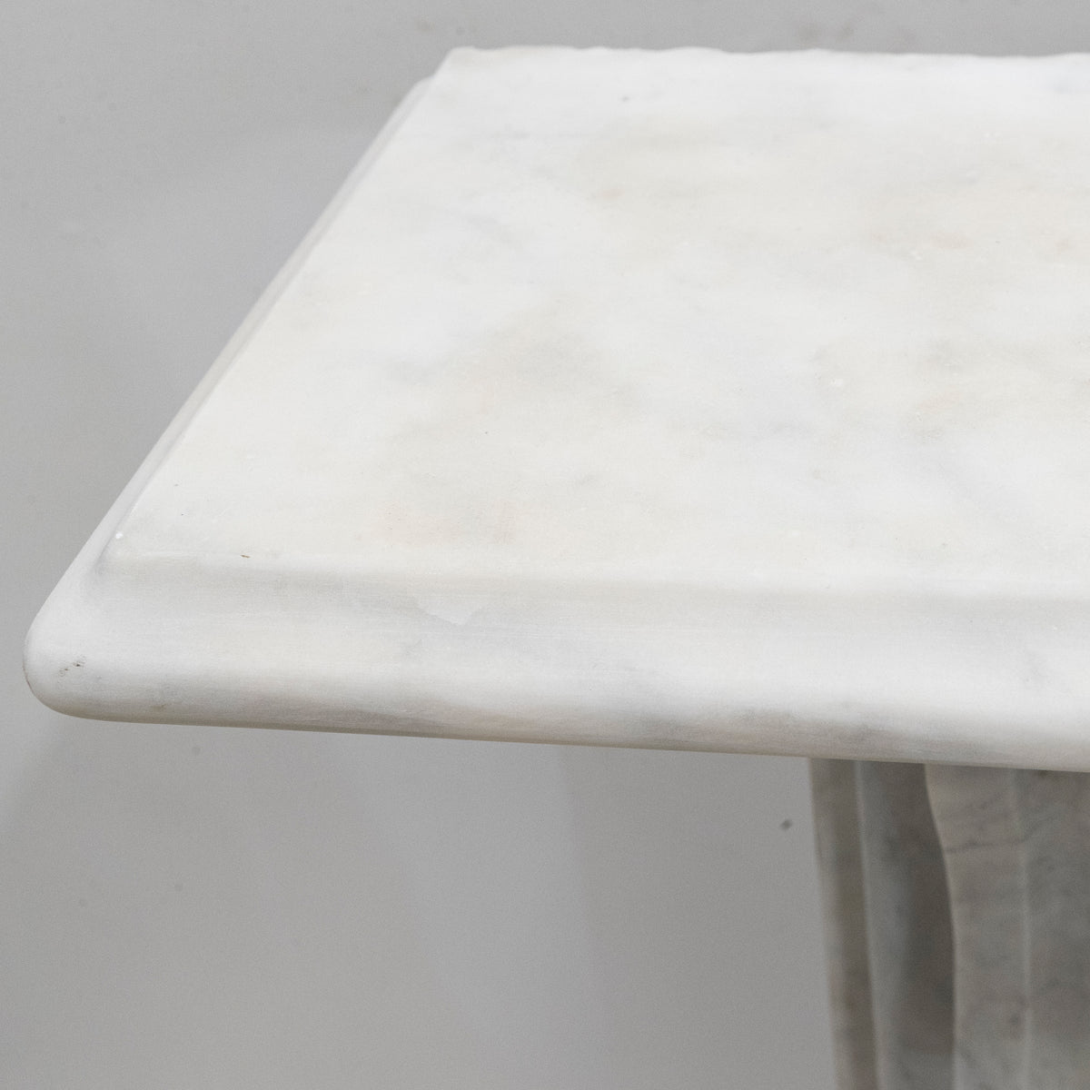 Antique Carrara Marble Fireplace Surround with Corbels