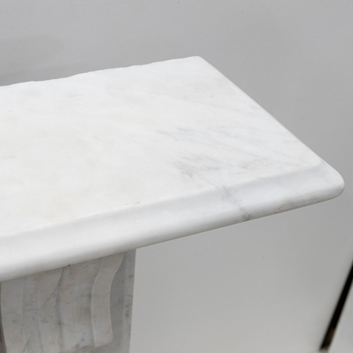 Antique Carrara Marble Fireplace Surround with Corbels