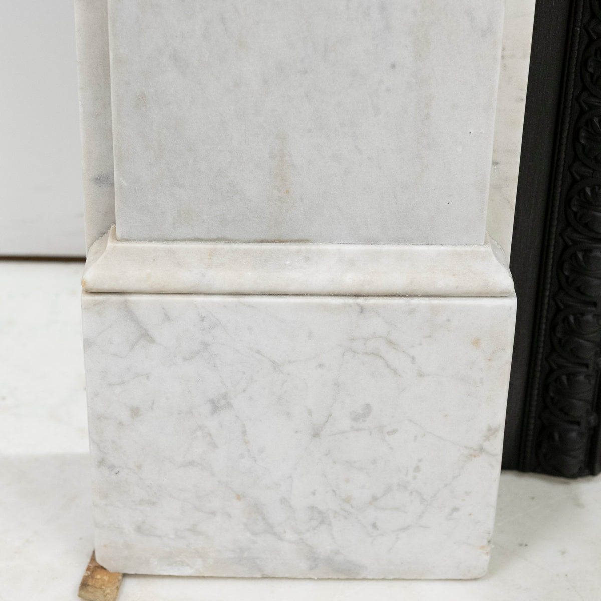 Antique Carrara Marble Fireplace Surround with Corbels