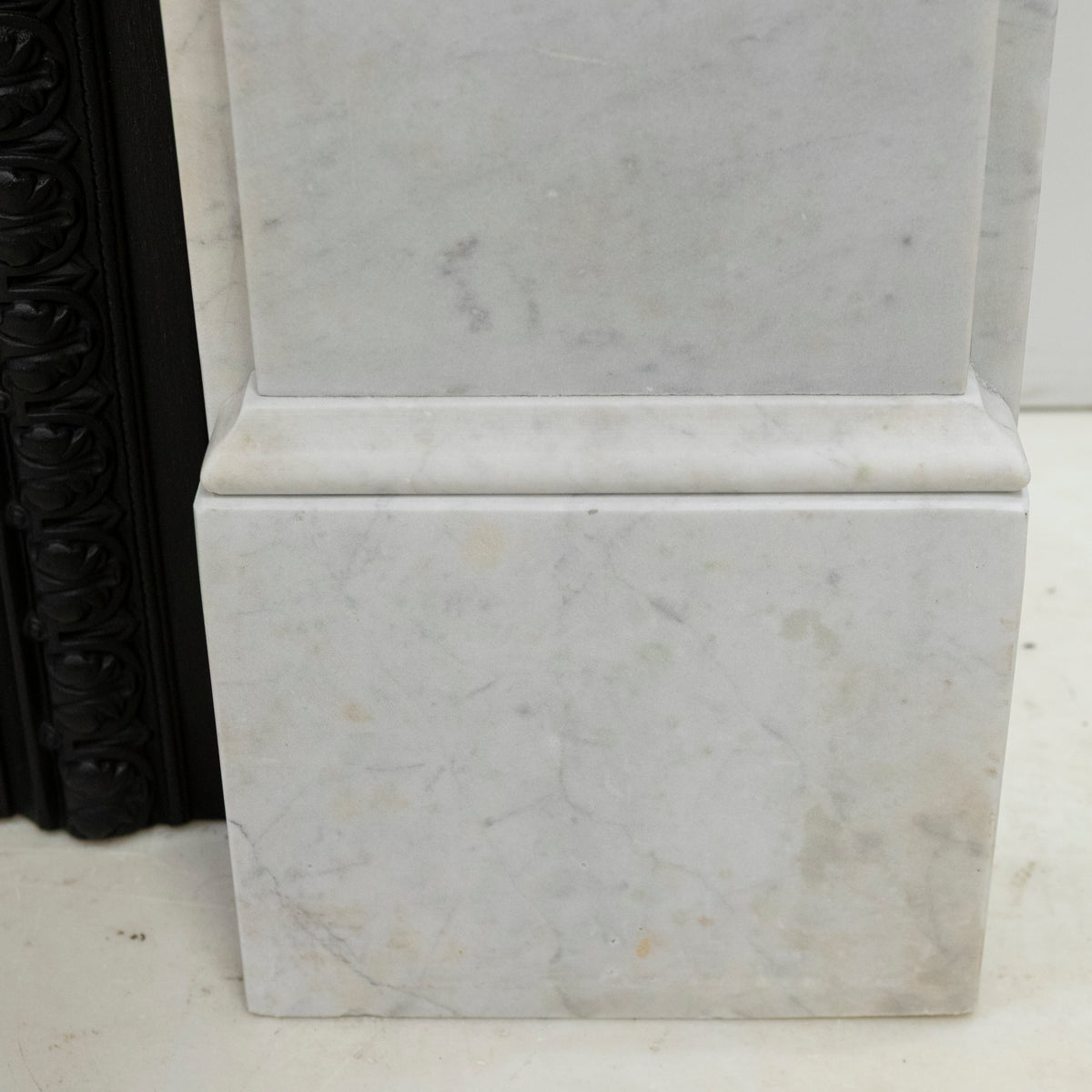 Antique Carrara Marble Fireplace Surround with Corbels