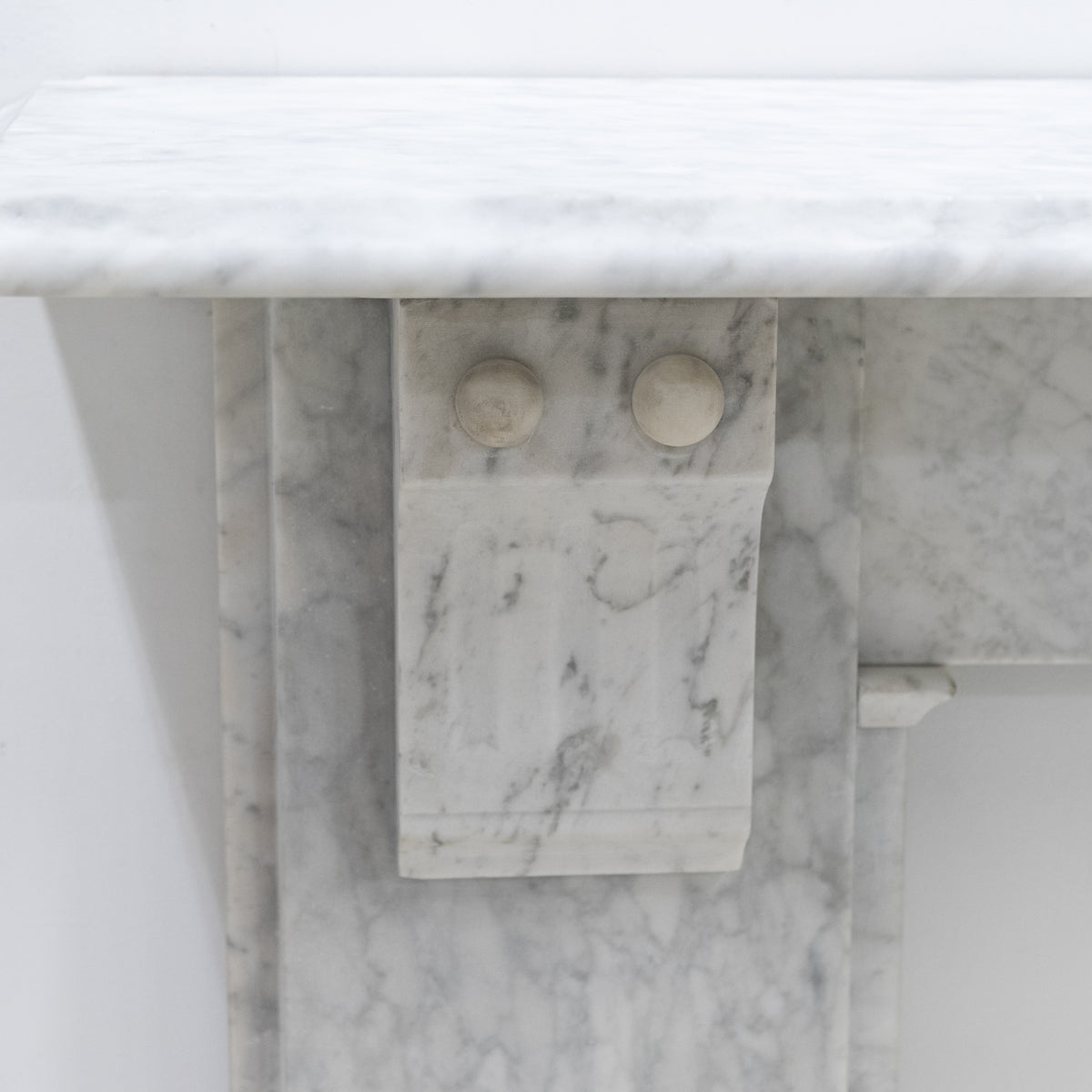 Antique Victorian Carrara Marble Fireplace Surround with Corbels | The Architectural Forum
