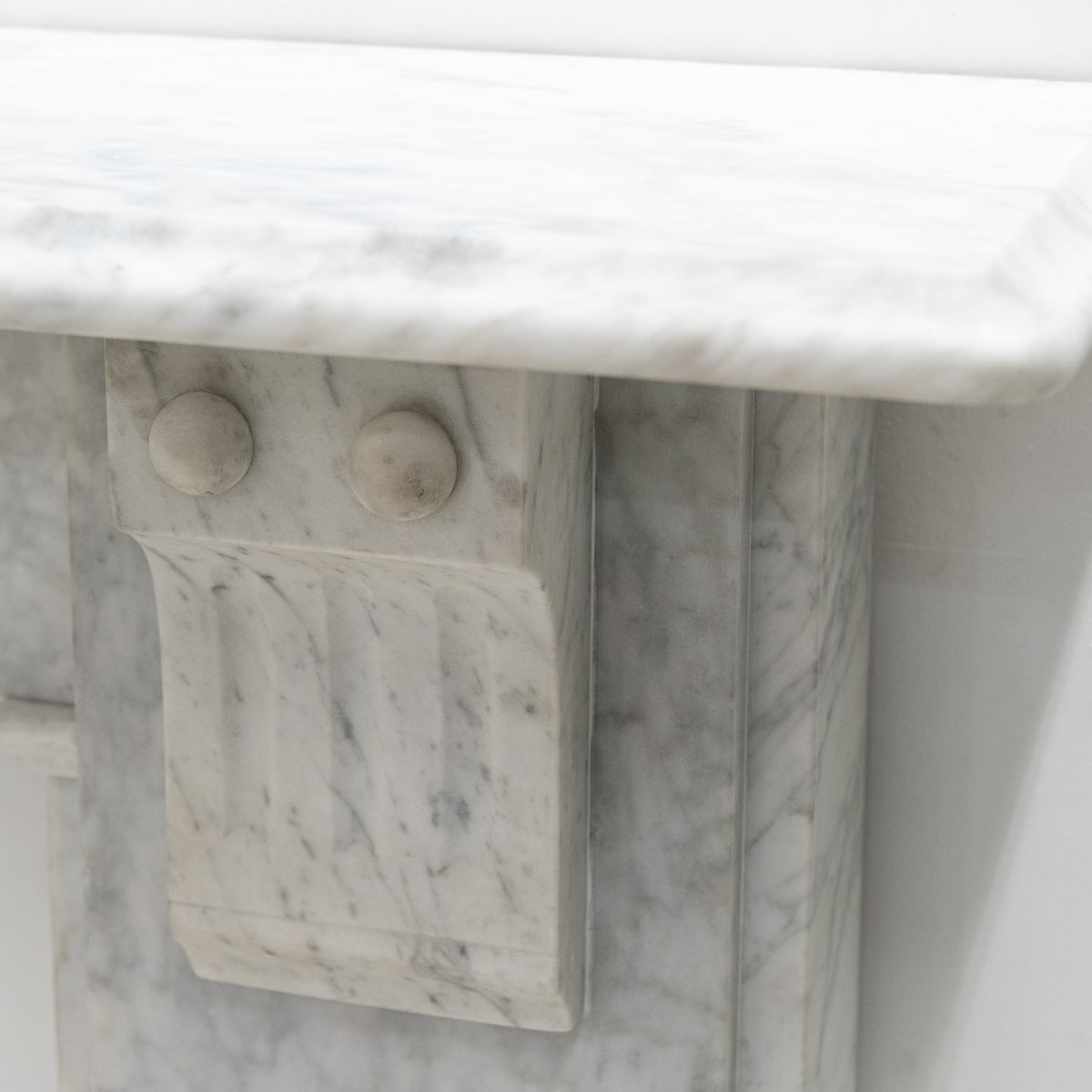 Antique Victorian Carrara Marble Fireplace Surround with Corbels | The Architectural Forum