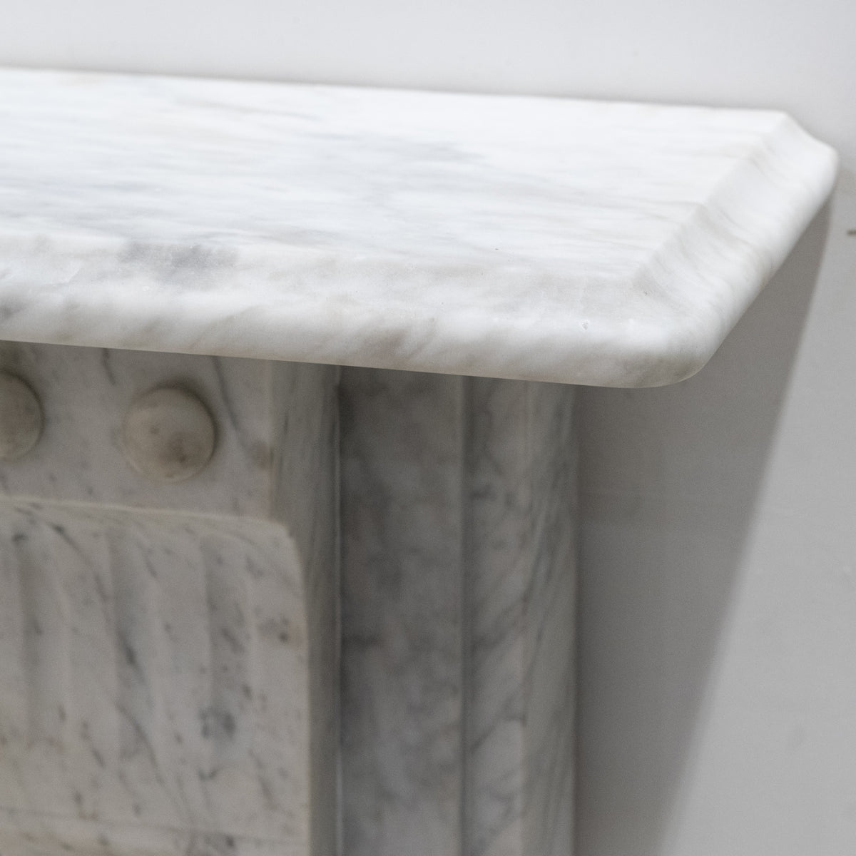 Antique Victorian Carrara Marble Fireplace Surround with Corbels | The Architectural Forum