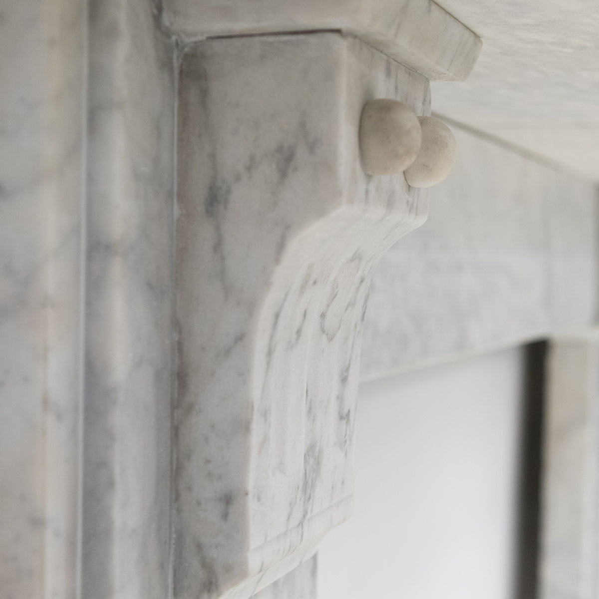 Antique Victorian Carrara Marble Fireplace Surround with Corbels | The Architectural Forum
