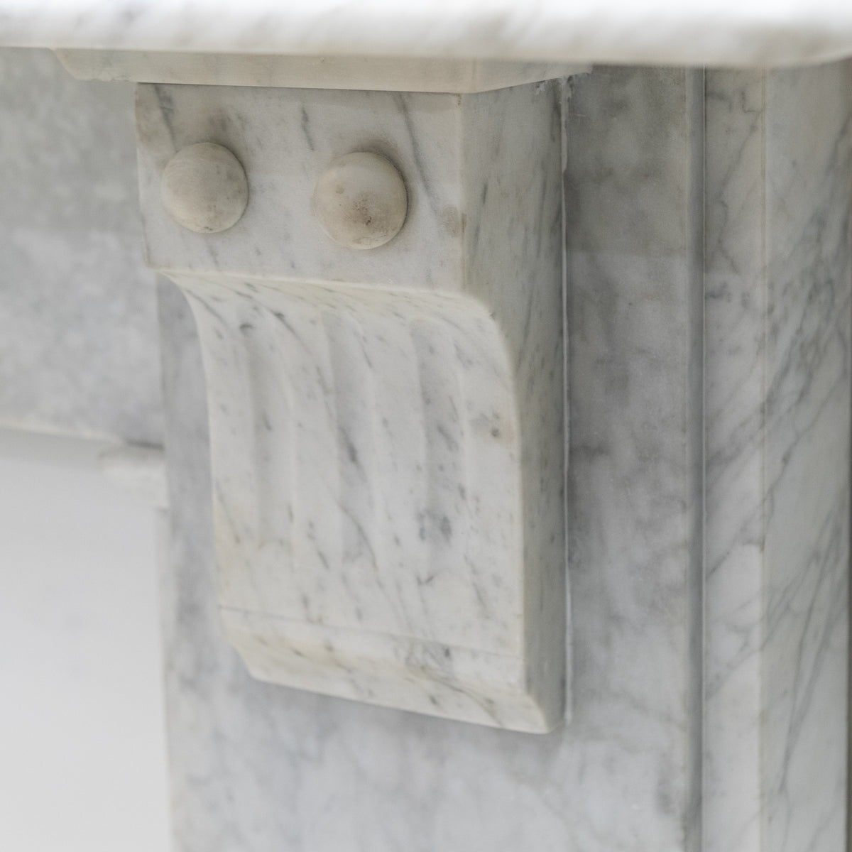 Antique Victorian Carrara Marble Fireplace Surround with Corbels | The Architectural Forum