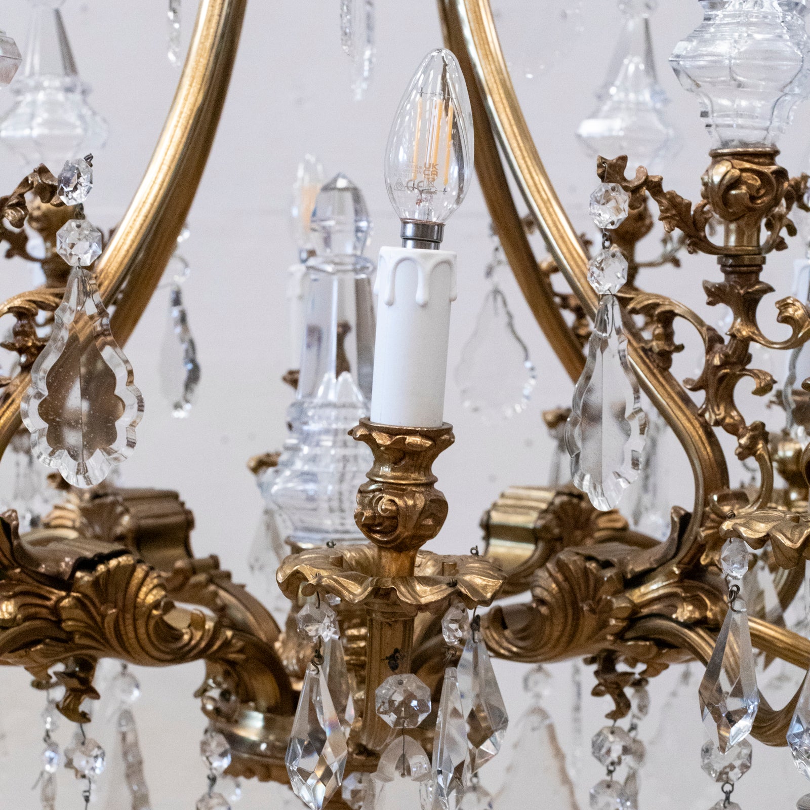 Reclaimed Continental Gilded Brass Chandelier | The Architectural Forum