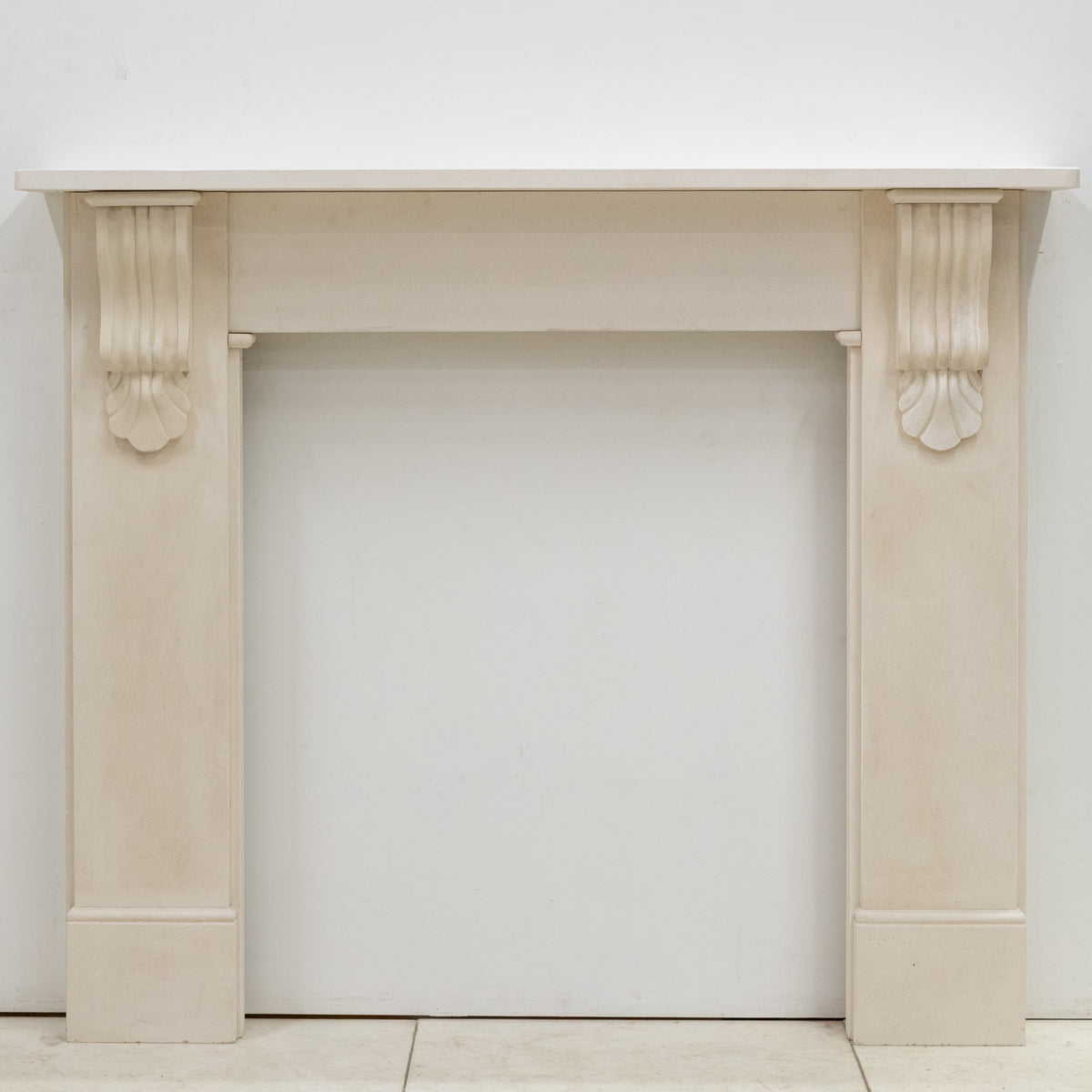 Reclaimed Victorian Style Carved Limestone Surround with Corbels | The Architectural Forum