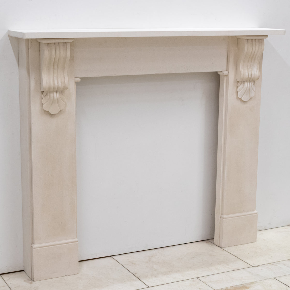 Reclaimed Victorian Style Carved Limestone Surround with Corbels | The Architectural Forum
