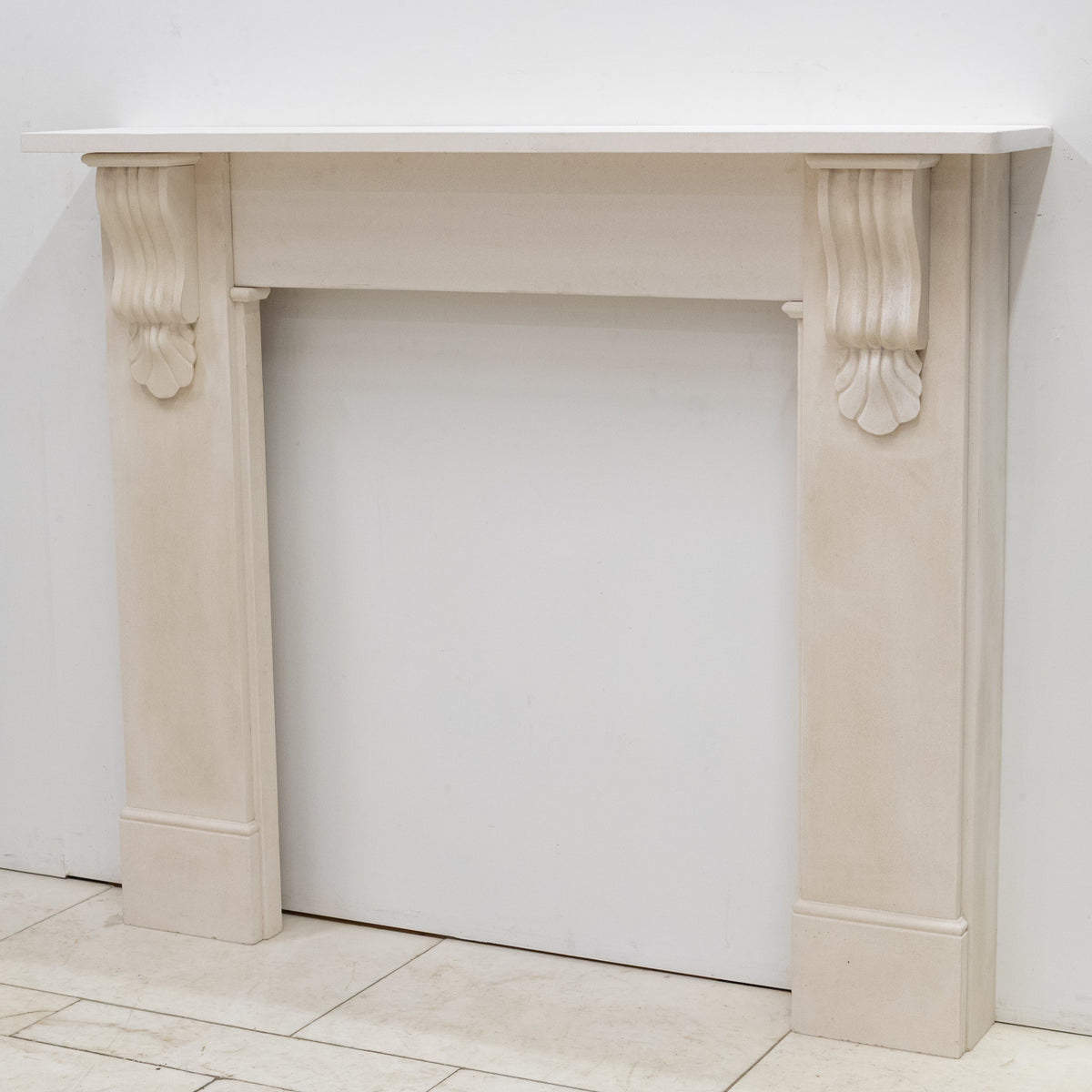 Reclaimed Victorian Style Carved Limestone Surround with Corbels | The Architectural Forum
