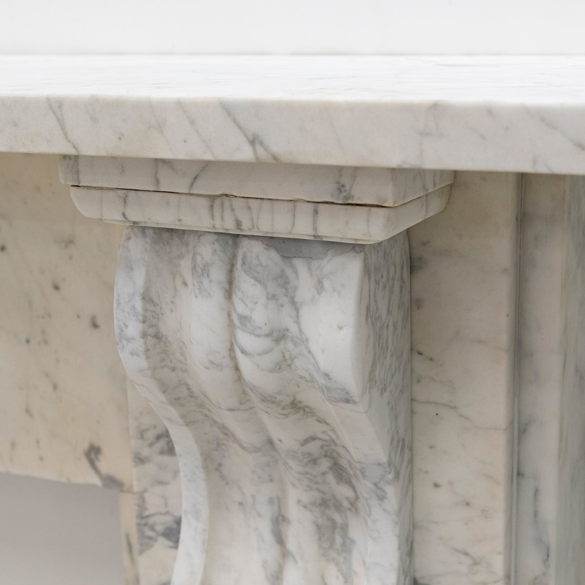 Large Antique Victorian Pencilvein Marble Corbel Fireplace Surround | The Architectural Forum