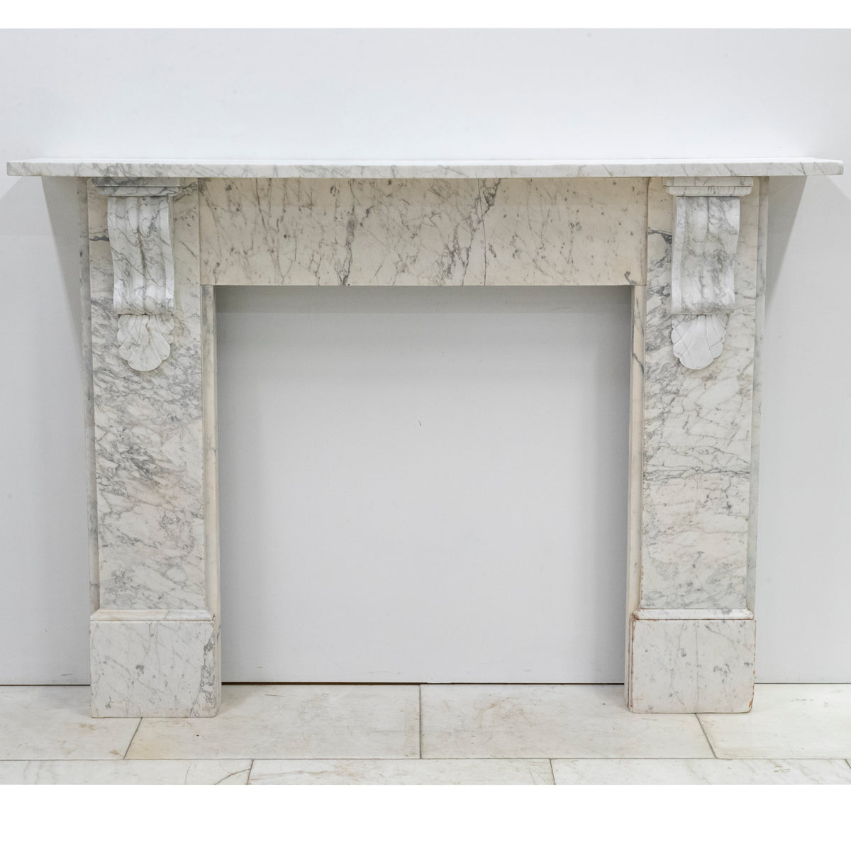Large Antique Victorian Pencilvein Marble Corbel Fireplace Surround | The Architectural Forum