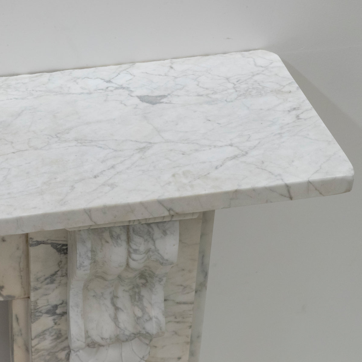 Large Antique Victorian Pencilvein Marble Corbel Fireplace Surround | The Architectural Forum