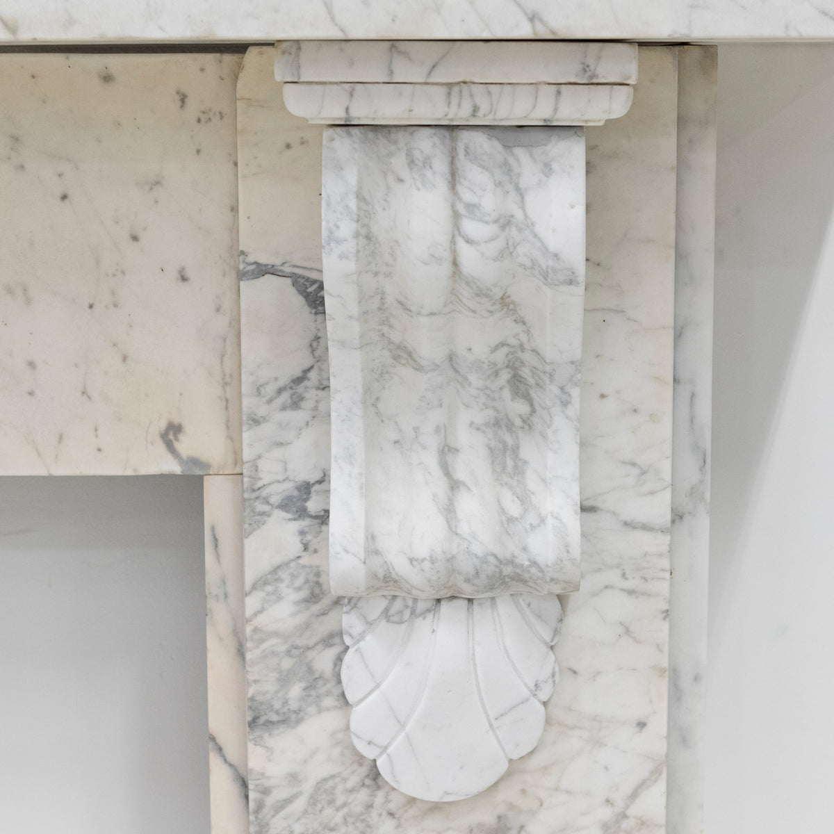 Large Antique Victorian Pencilvein Marble Corbel Fireplace Surround | The Architectural Forum