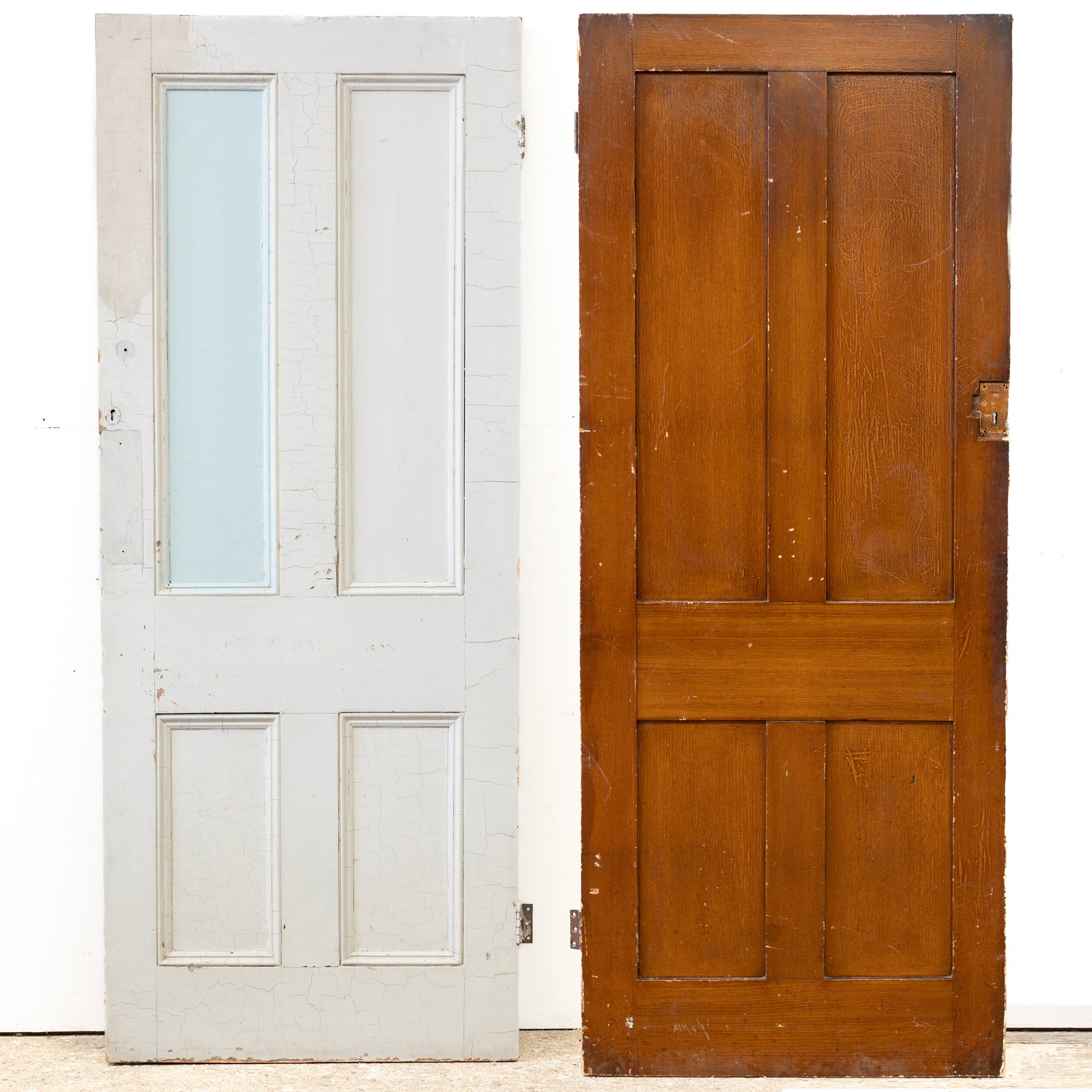 Antique Reclaimed Victorian 4 Panel Door - 199cm x 80.5cm | The Architectural Forum