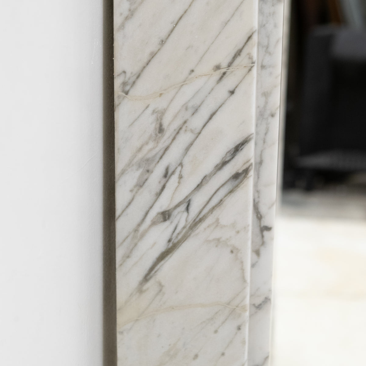 Regency Carrara Marble Fireplace Surround with Brocatelle Inlay | The Architectural Forum