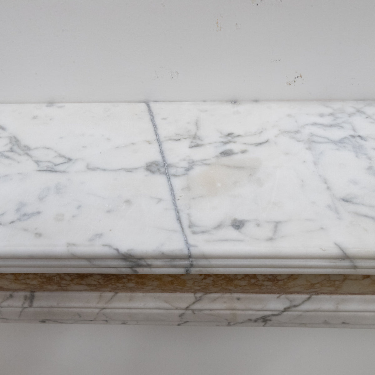 Regency Carrara Marble Fireplace Surround with Brocatelle Inlay | The Architectural Forum