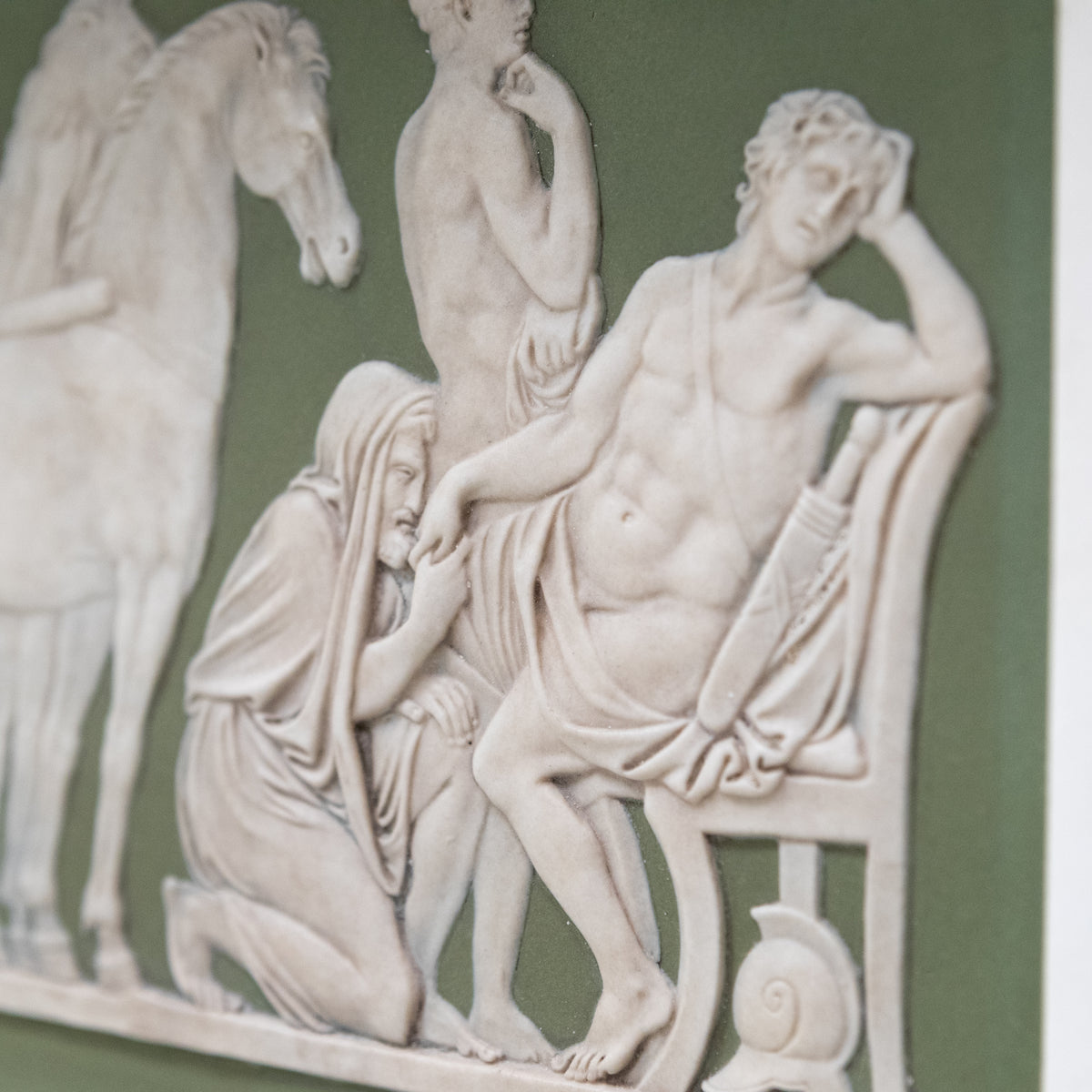 Antique Regency Statuary & Siena Marble Fireplace Surround with Wedgwood Plaque