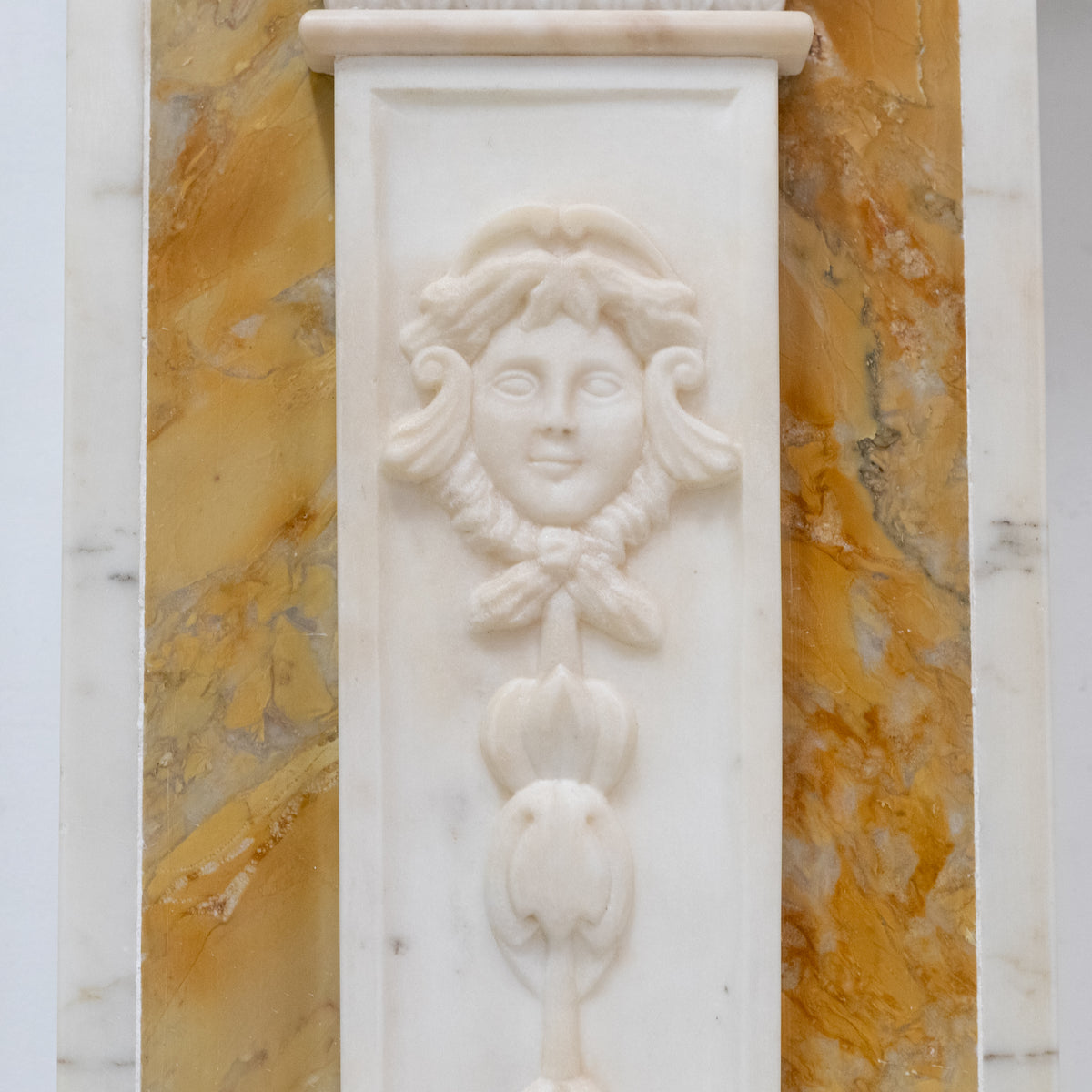 Antique Regency Statuary & Siena Marble Fireplace Surround with Wedgwood Plaque