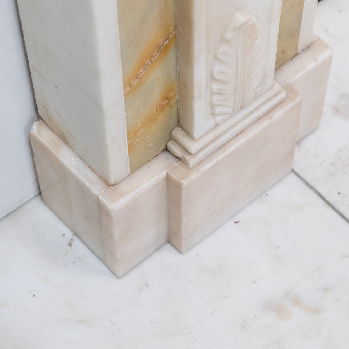 Antique Regency Statuary & Siena Marble Fireplace Surround with Wedgwood Plaque