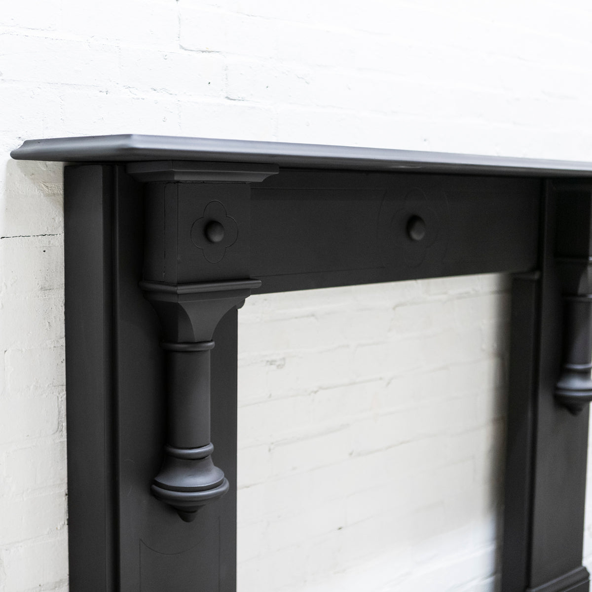 Large Antique Victorian Slate Fireplace Surround With Corbels | The Architectural Forum