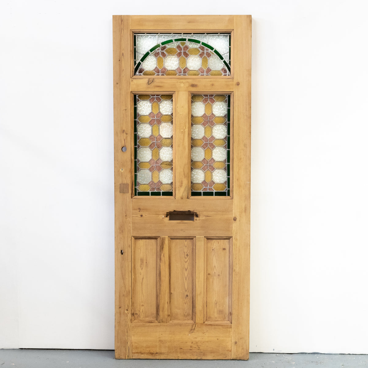 Antique Stained Glass Door - 203cm x 80cm | The Architectural Forum