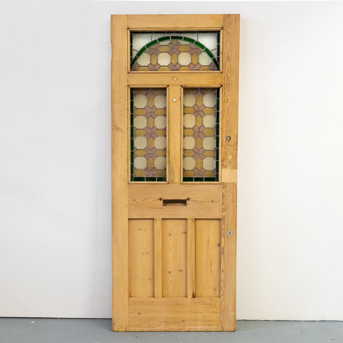 Antique Stained Glass Door - 203cm x 80cm | The Architectural Forum