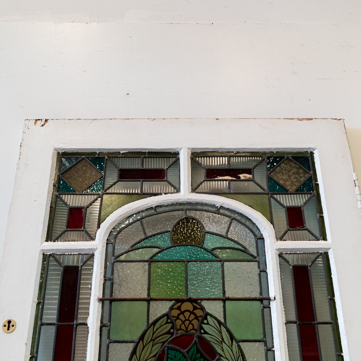 Substantial Antique Stained Glass Door | 208cm x 93cm | The Architectural Forum