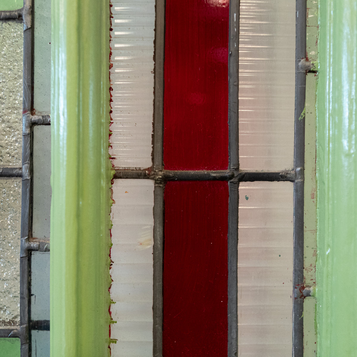 Substantial Antique Stained Glass Door | 208cm x 93cm | The Architectural Forum