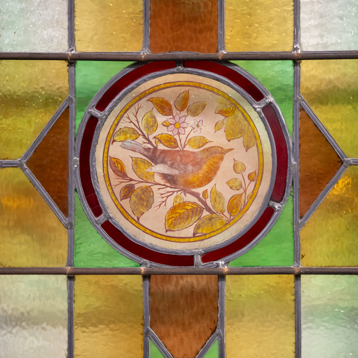 Antique Stained Glass Door - 193.5cm x 80.5cm