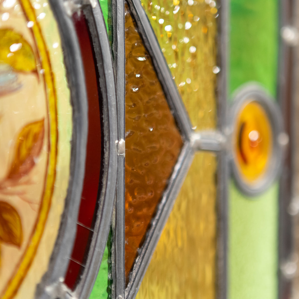 Antique Stained Glass Door - 193.5cm x 80.5cm