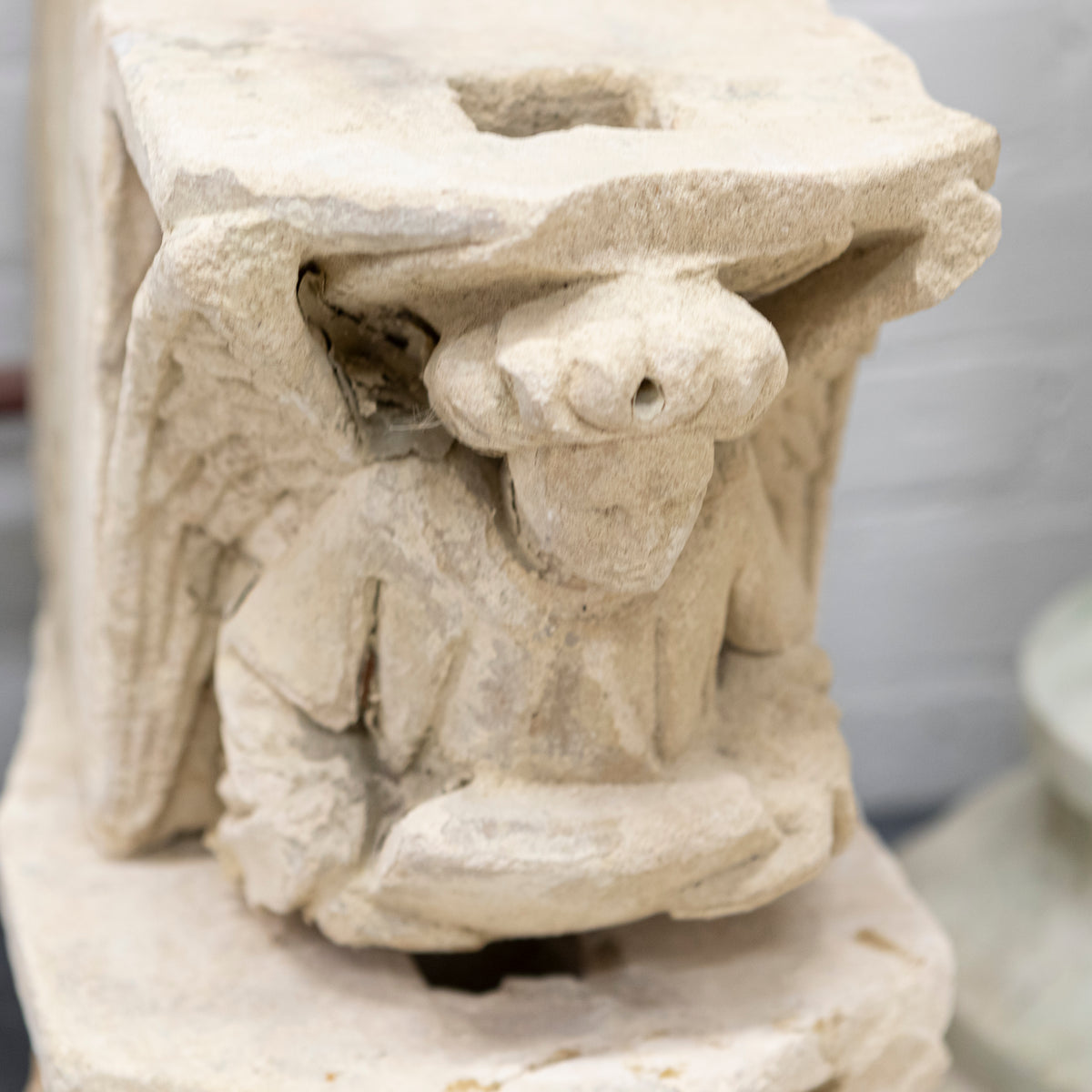 Antique Early 19th Century Carved Stone Angel Corbels | The Architectural Forum