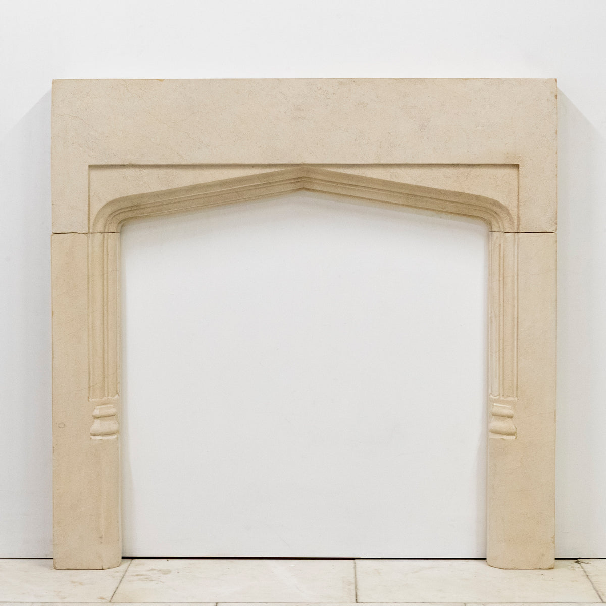 Antique Gothic Revival Bath Stone Fireplace Surround | The Architectural Forum