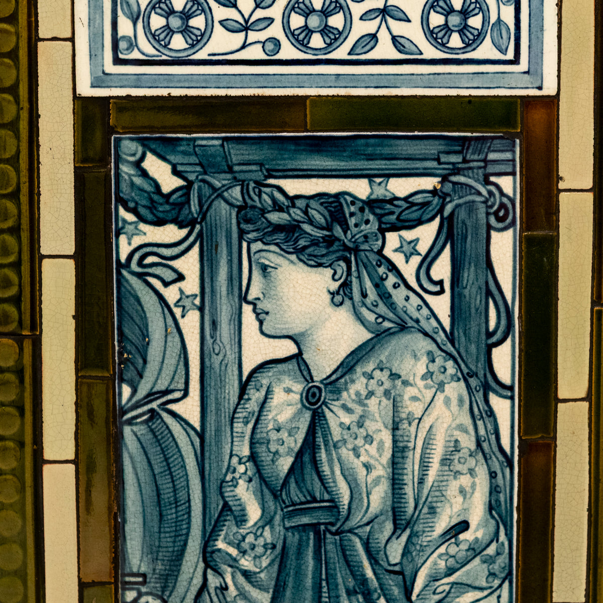 Antique Cast Iron Thomas Jeckyll Insert with William Morris Tiles | The Architectural Forum