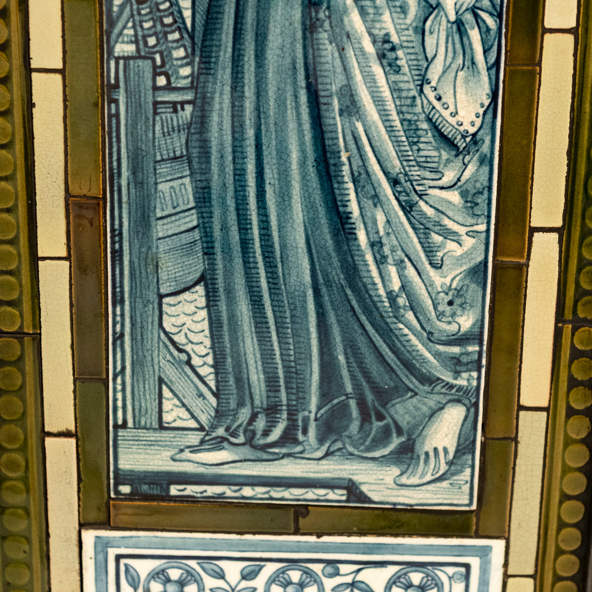 Antique Cast Iron Thomas Jeckyll Insert with William Morris Tiles | The Architectural Forum