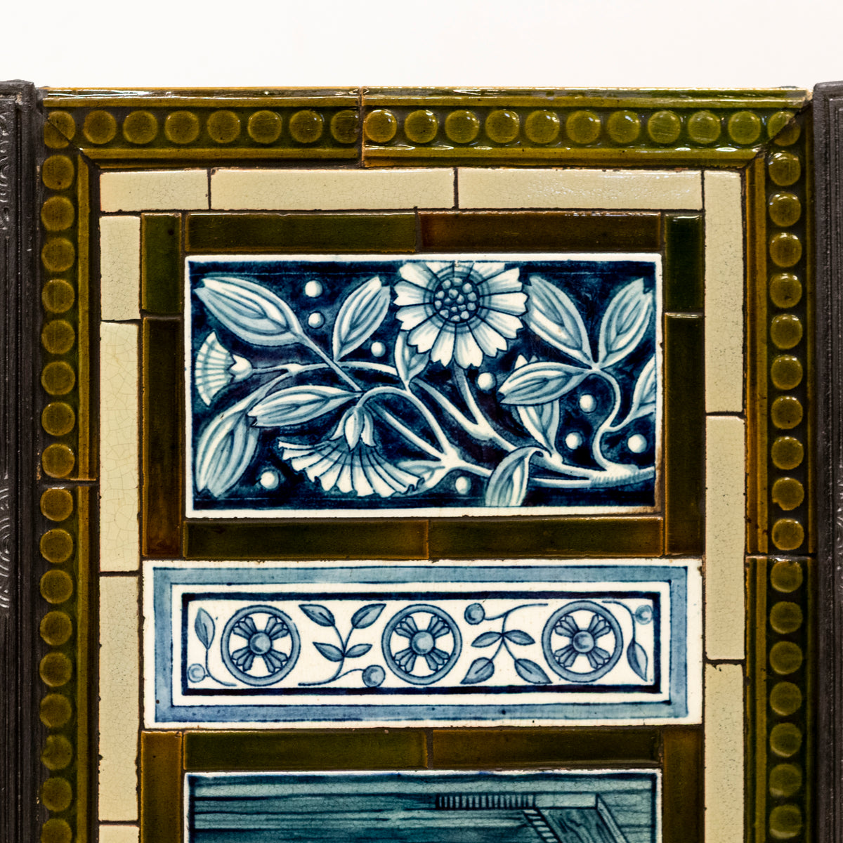 Antique Cast Iron Thomas Jeckyll Insert with William Morris Tiles | The Architectural Forum