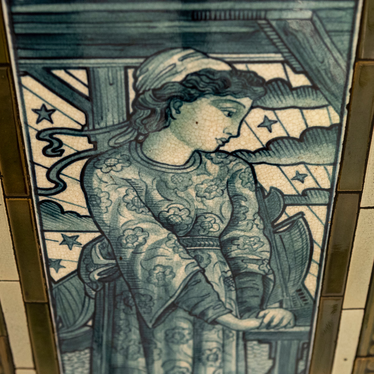 Antique Cast Iron Thomas Jeckyll Insert with William Morris Tiles | The Architectural Forum