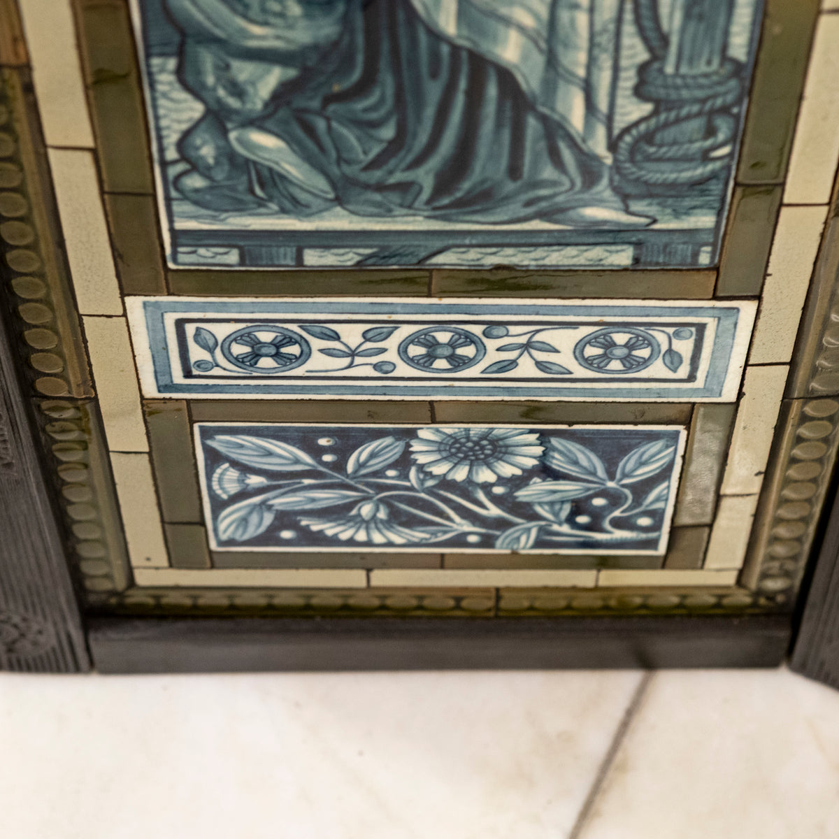 Antique Cast Iron Thomas Jeckyll Insert with William Morris Tiles | The Architectural Forum