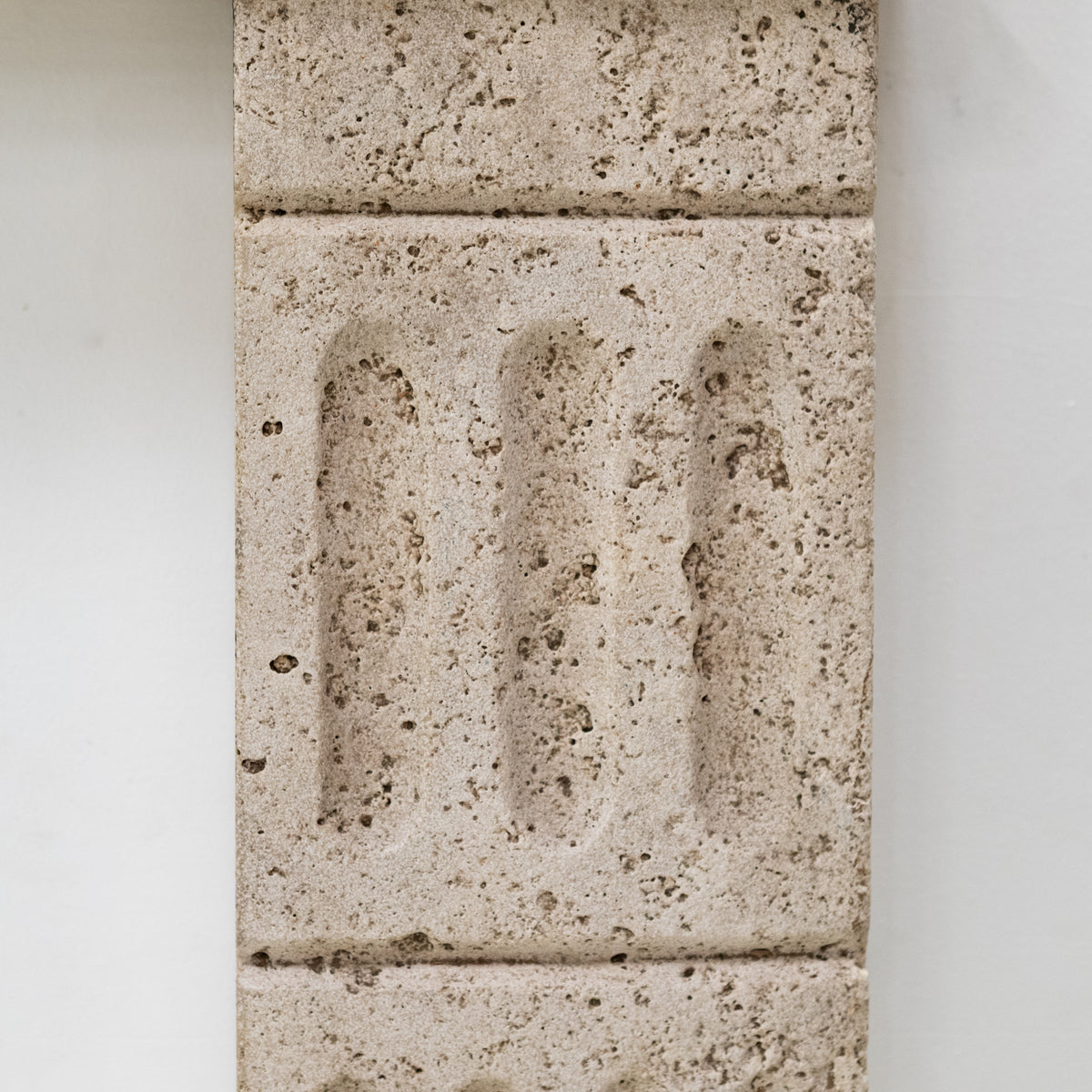 Antique Rustic Travertine Fireplace Surround