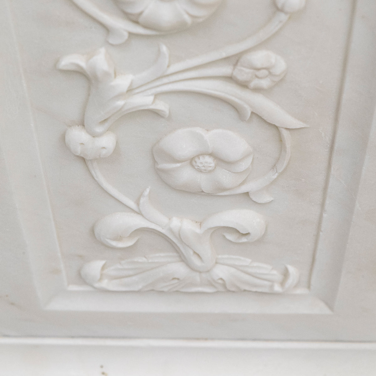 Antique Victorian Carved Statuary Marble Arched Chimneypiece | The Architectural Forum