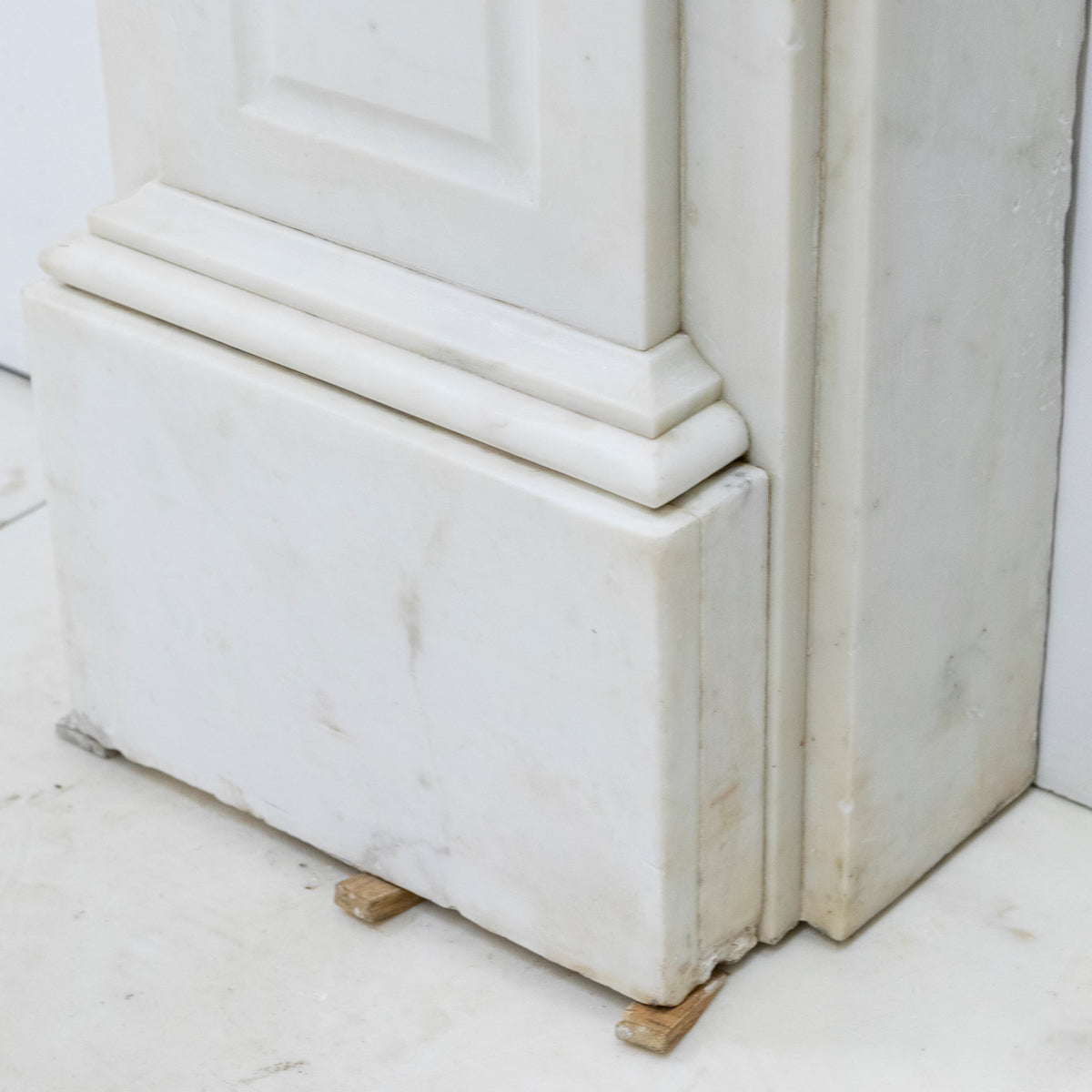 Antique Victorian Statuary Marble Carved Corbel Chimneypiece