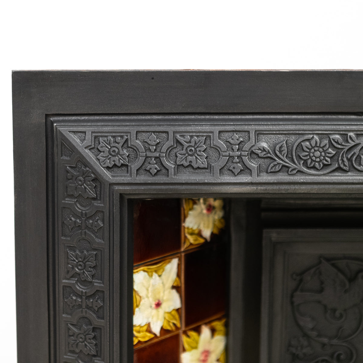 Antique Victorian Tiled Fireplace Insert