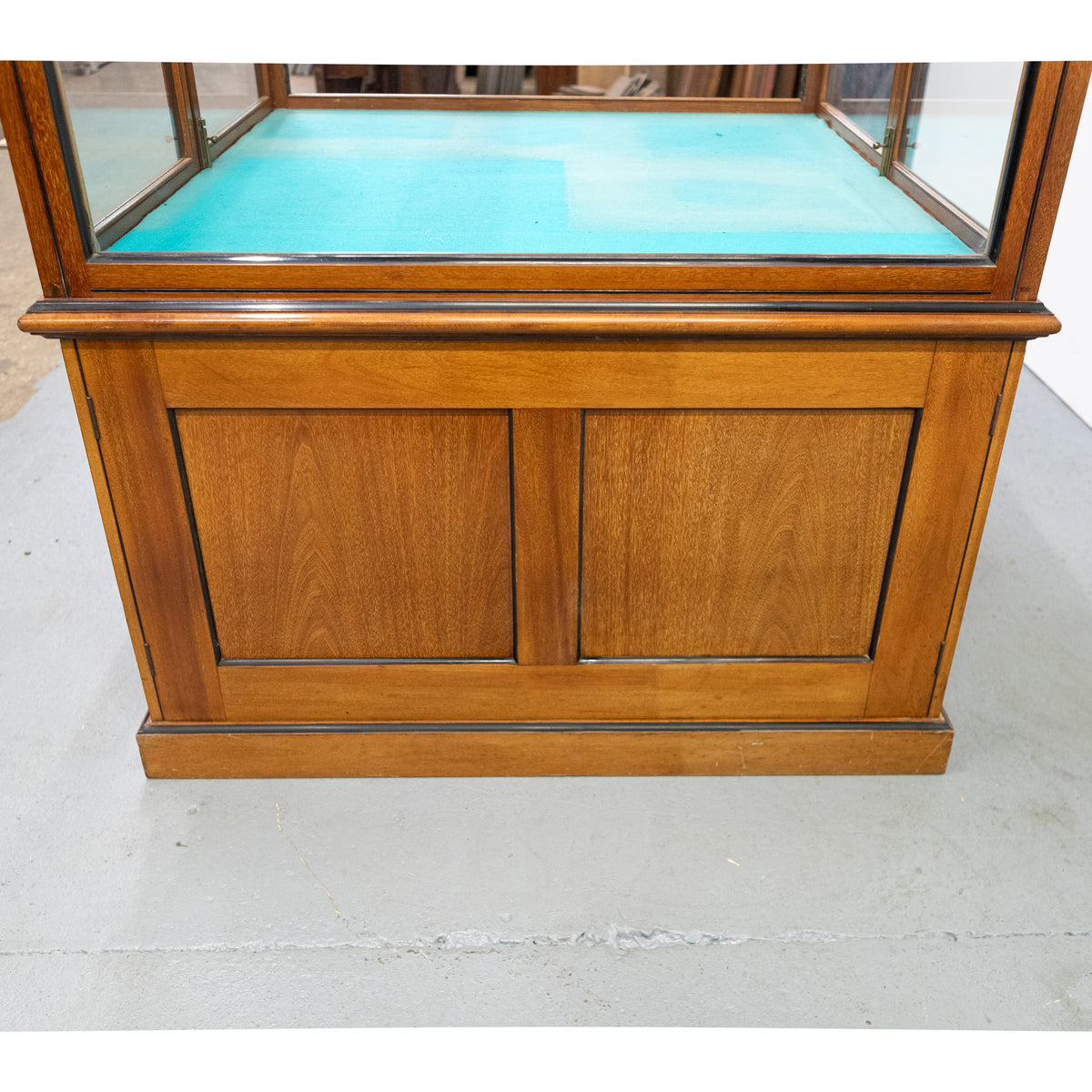Antique Victorian Mahogany Museum Display Case