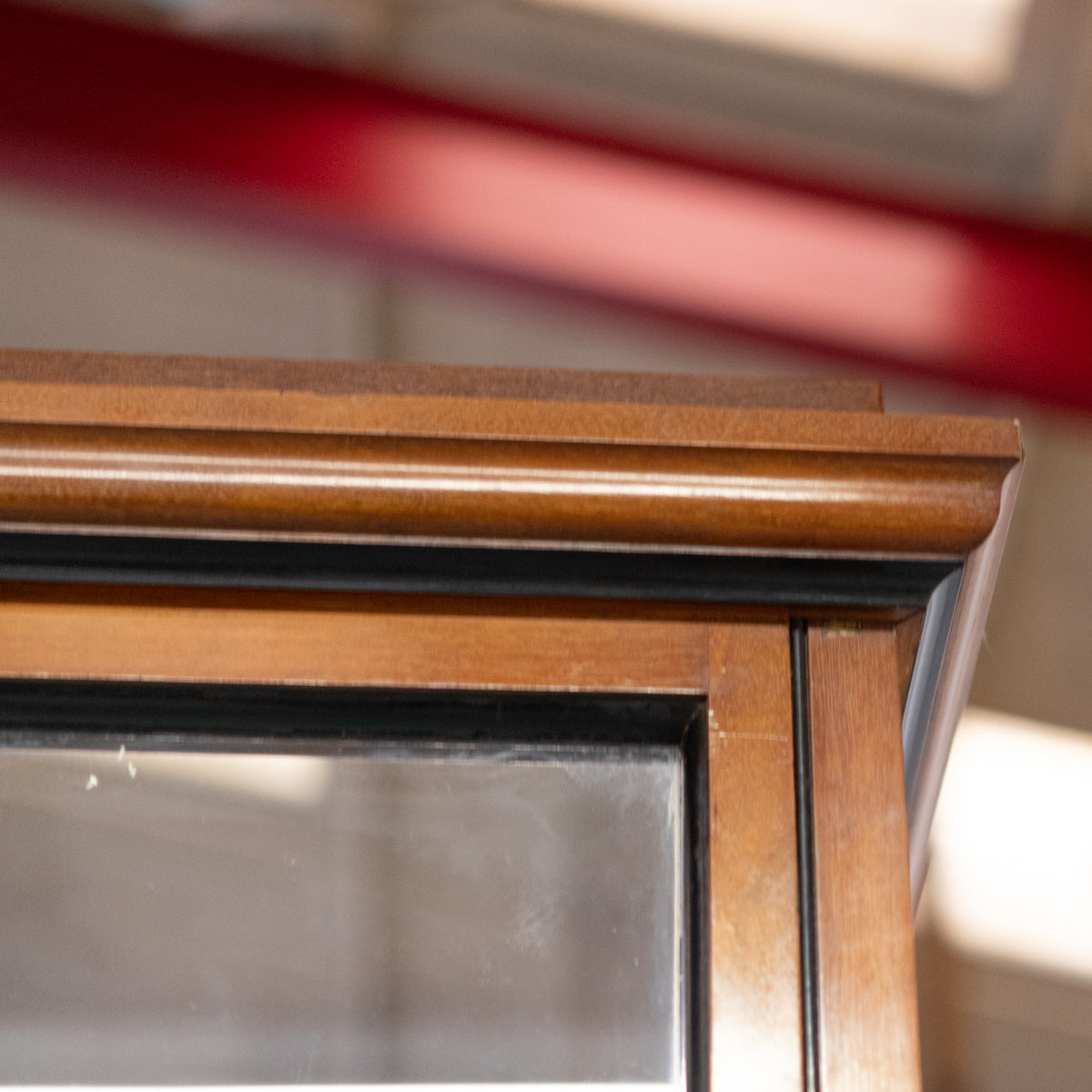 Antique Victorian Mahogany Museum Display Case